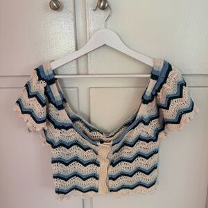 NWOT Zara cropped crochet top